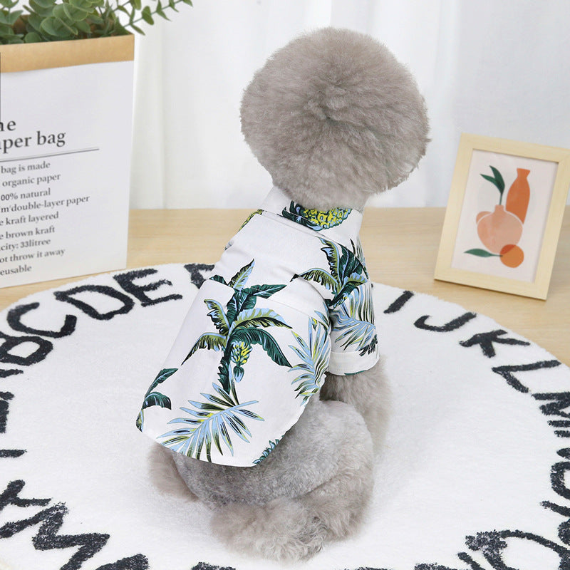 Summer Thin Dog Buttoned Shirt
