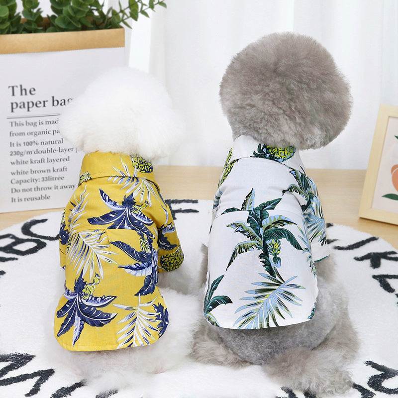 Summer Thin Dog Buttoned Shirt