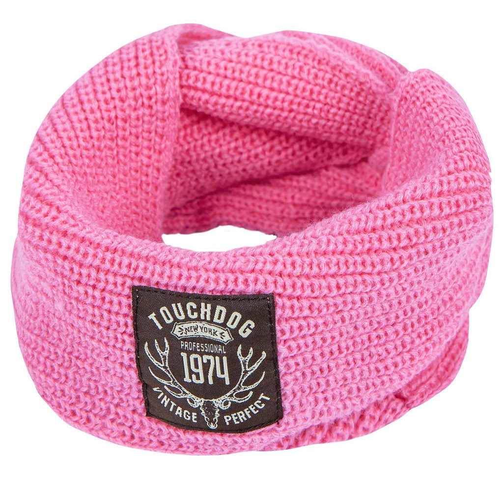 Touchdog Heavy Knitted Designer Fashion Winter Dog Scarf